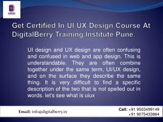 Success in UI UX Design Course At DigtialBerry Training Institute