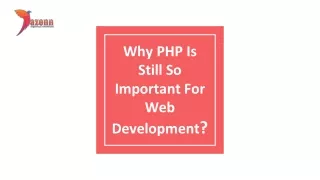 why php is still so important for web development