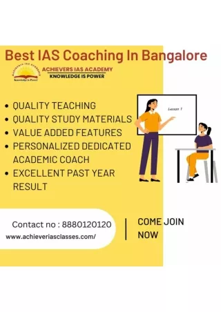 Best IAS Coaching In Bangalore Achievers IAS Academy