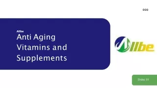 Anti Aging Vitamins and Supplements - Allbe
