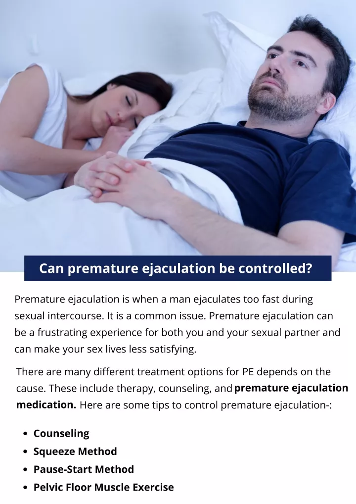 can premature ejaculation be controlled