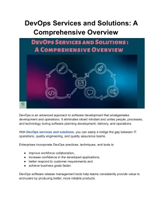 devops services and solutions a comprehensive