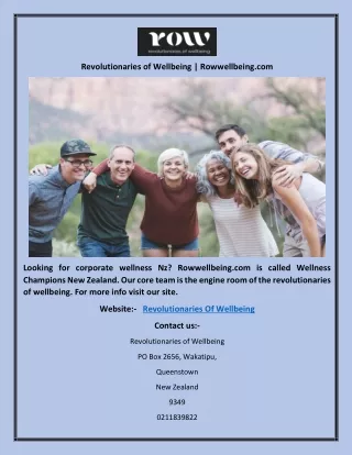 revolutionaries of wellbeing rowwellbeing com
