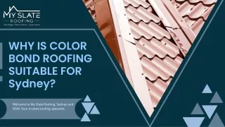 Why is Color Bond Roofing Suitable for Sydney