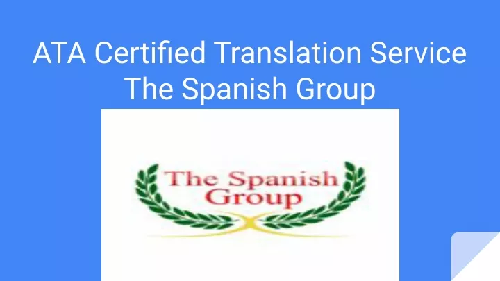 ata certified translation service the spanish