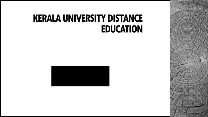 kerala university distance education