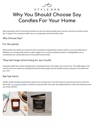 Why You Should Choose Soy Candles For Your Home