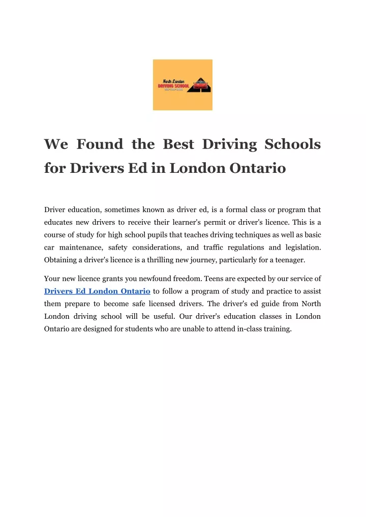 we found the best driving schools
