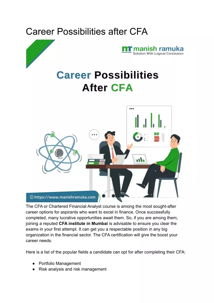 career possibilities after cfa