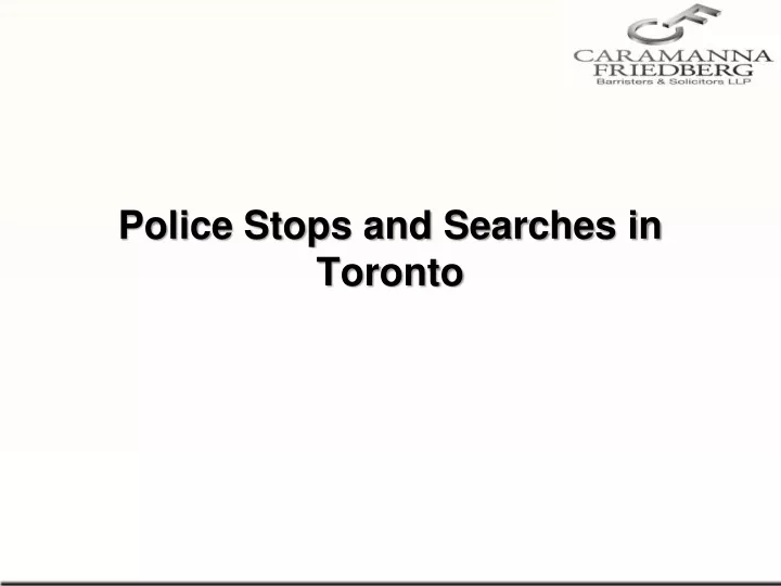 police stops and searches in toronto