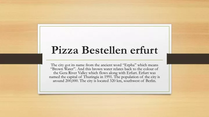 pizza bestellen erfurt