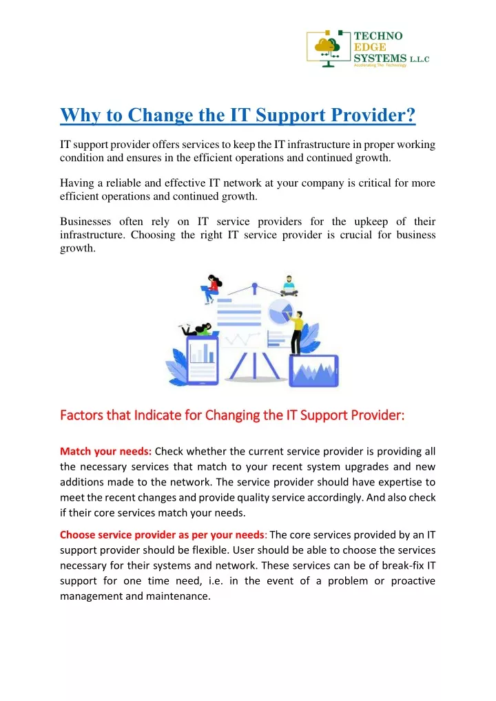 why to change the it support provider