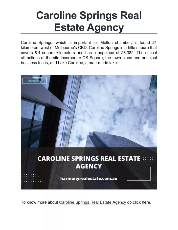 caroline springs real estate agency