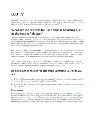 led tv