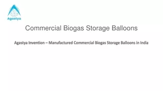 Commercial Biogas Storage Balloons