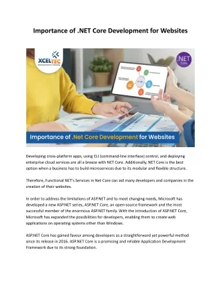 importance of net core development for websites