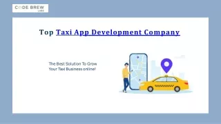 Leading Taxi App Development Company - Code Brew Labs