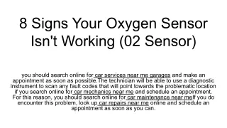 8 signs your oxygen sensor isn t working 02 sensor