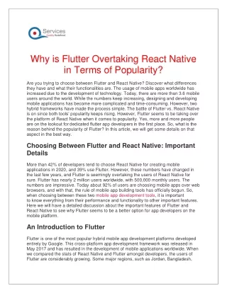 Why is Flutter Overtaking React Native in Terms of Popularity