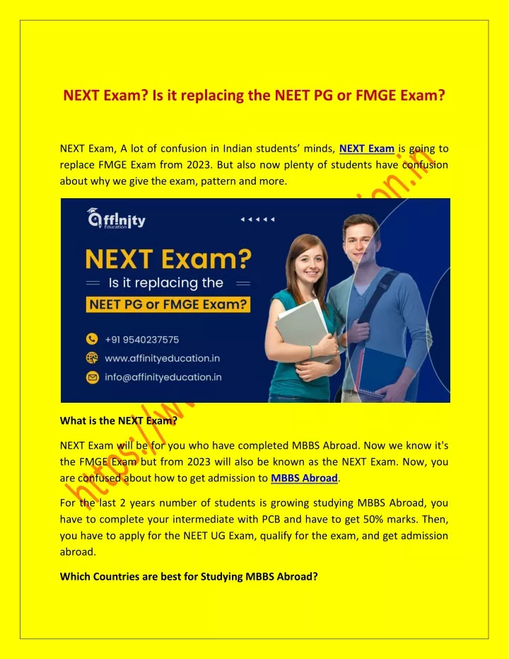 next exam is it replacing the neet pg or fmge exam