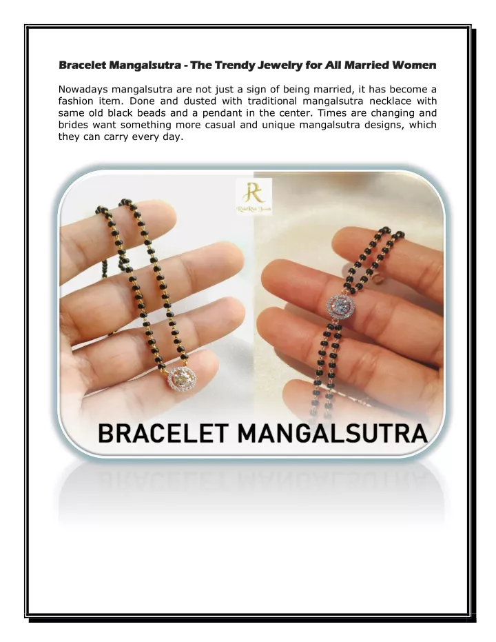 bracelet mangalsutra bracelet mangalsutra