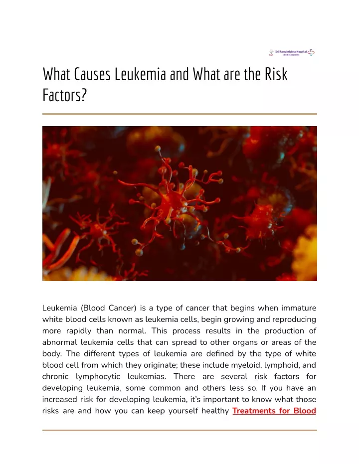 what causes leukemia and what are the risk factors