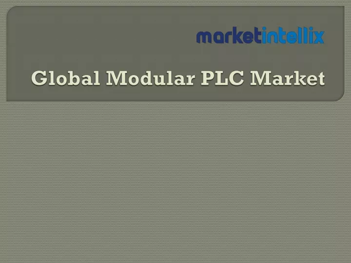 global modular plc market
