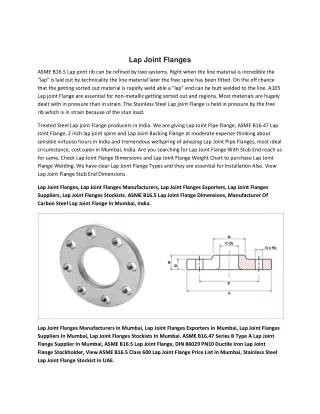 Lap_Joint_Flanges stockists in India