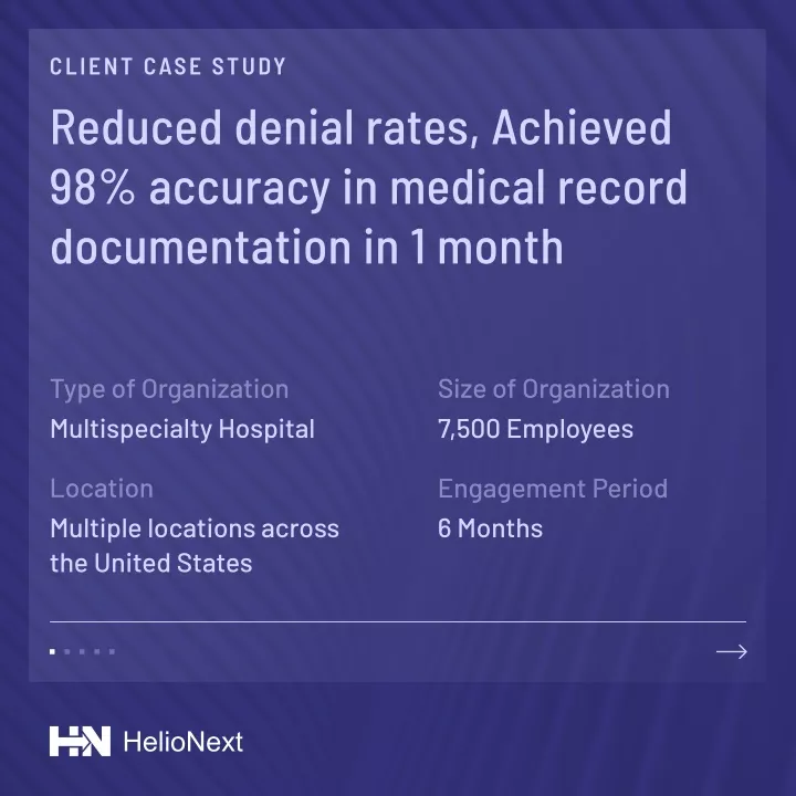 client case study reduced denial rates achieved