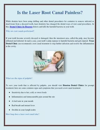 is the laser root canal painless
