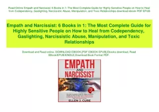 Read Online Empath and Narcissist 6 Books in 1 The Most Complete Guide for Highly Sensitive People o