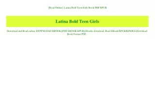 {Read Online} Latina Bold Teen Girls Book PDF EPUB