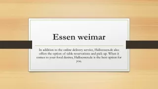 essen weimar