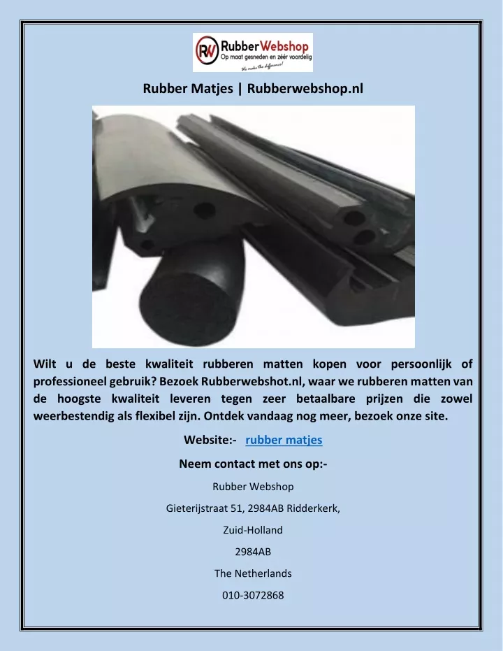 rubber matjes rubberwebshop nl