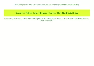 [read ebook] Swerve When Life Throws Curves  But God Said Live {PDF EBOOK EPUB KINDLE}