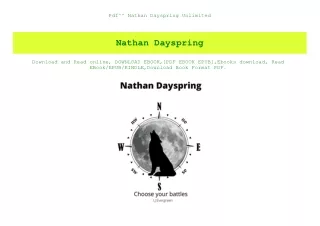 Pdf^^ Nathan Dayspring Unlimited