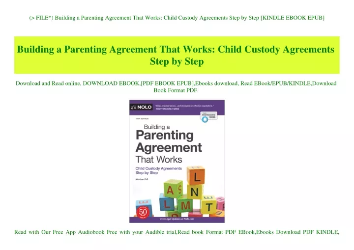 file building a parenting agreement that works