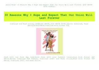 {mobiePub} 30 Reasons Why I Hope and Expect That Our Union Will Last Forever {PDF EBOOK EPUB KINDLE}