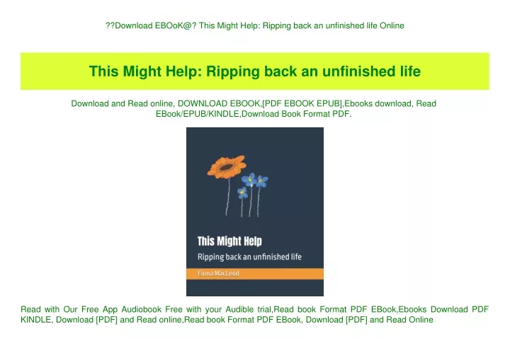 download ebook@ this might help ripping back