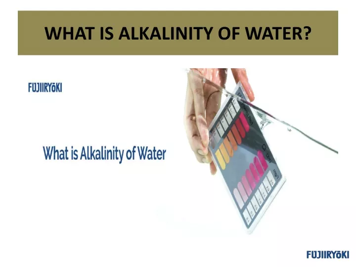 what is alkalinity of water