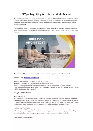 Architects Jobs In Miami