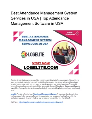 best attendance management system services