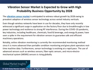 vibration sensor market is expected to grow with
