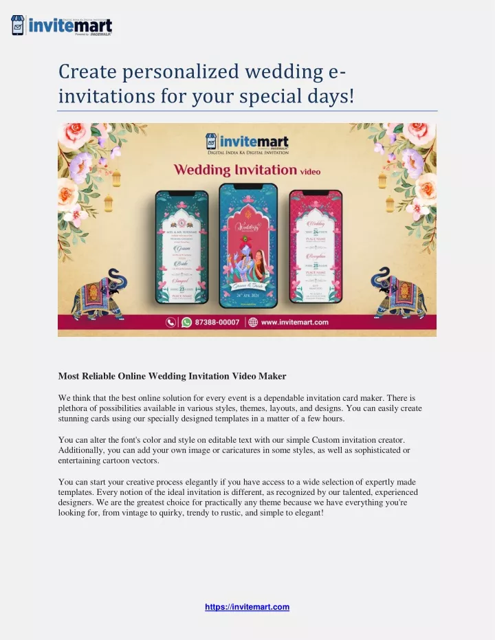 create personalized wedding e invitations