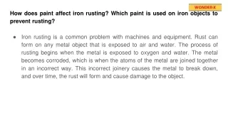 Painting Iron to Prevent Rusting