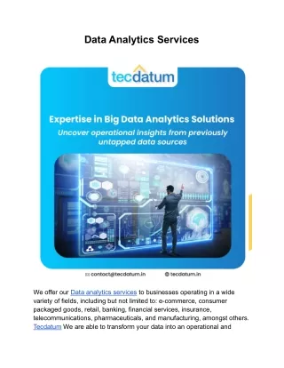 Data Analytics Services | Tecdatum