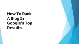 how to rank a blog in google s top results