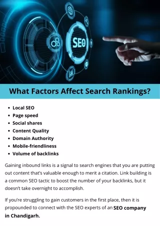 what factors affect search rankings