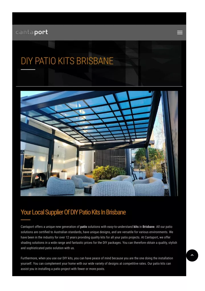 diy patio kits brisbane