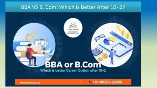 Which Is Better, BBA Vs.  B. Com  after 10 2 –-UMU